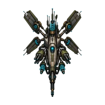 Signal Seraph, a winged transmitter boss machine